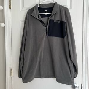 Timberland Men's Gray Fleece Pullover Quarter-Zip (1/4) Sz: XL